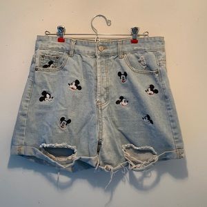 Mickey Mouse Jean Shorts